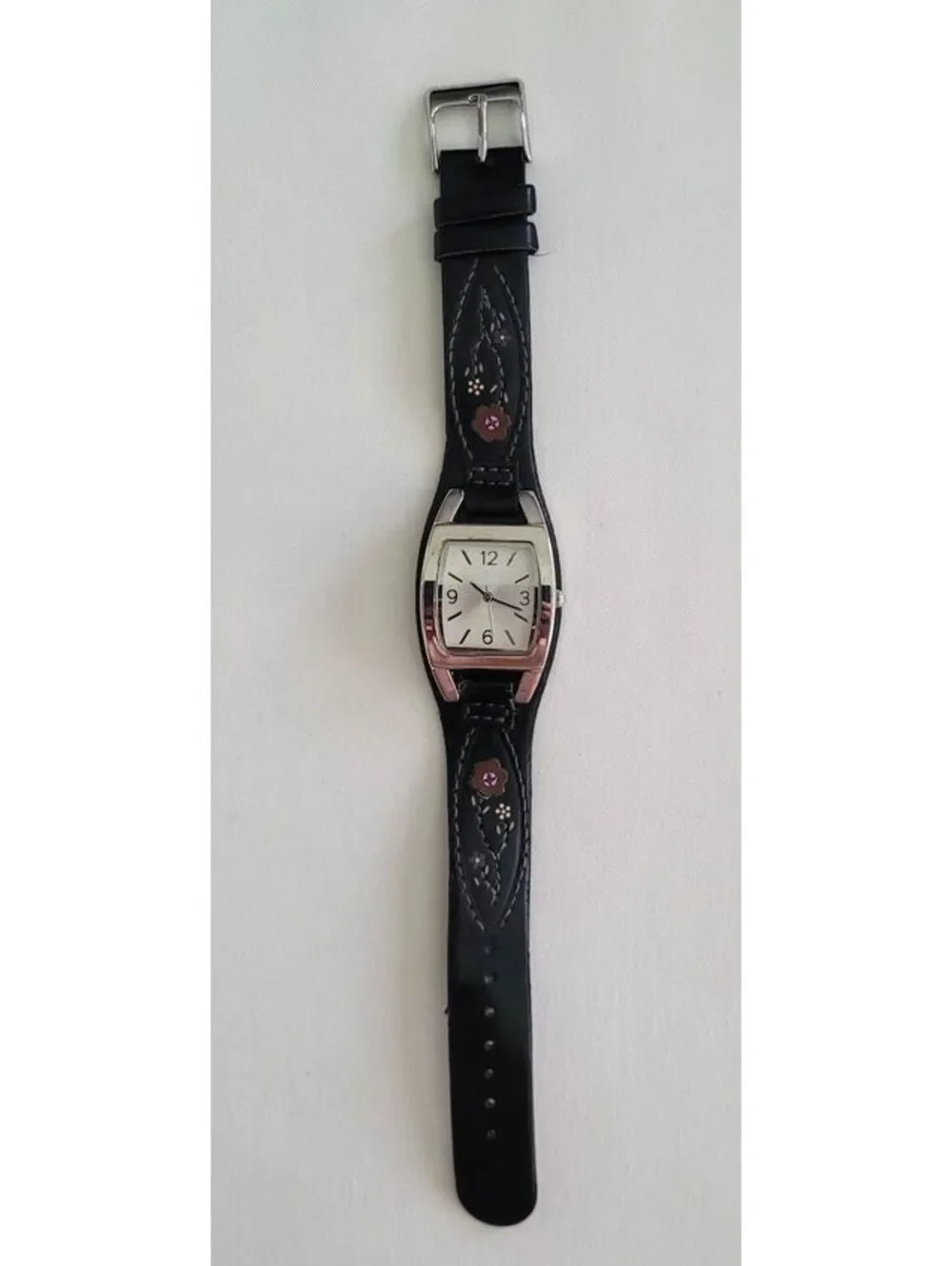 Vintage Xhilaration Women' Floral Cuff Watch FMDX111 Y2K New Battery & Working